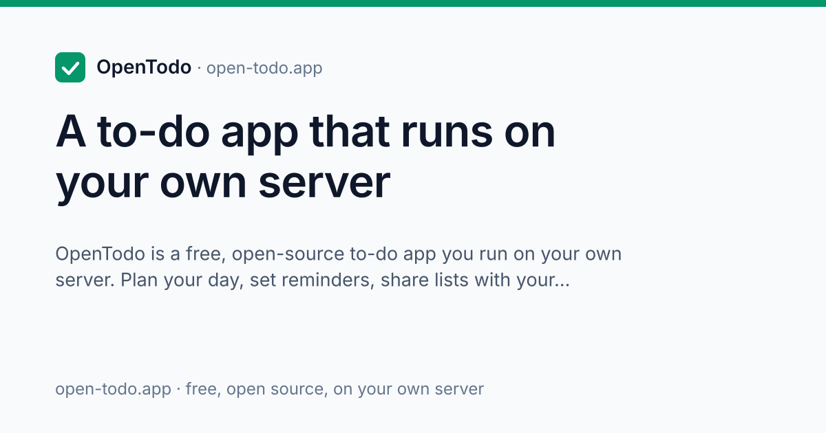 I’m thinking of offering a hosted OpenTodo for free, with every feature and no subscription. Weird